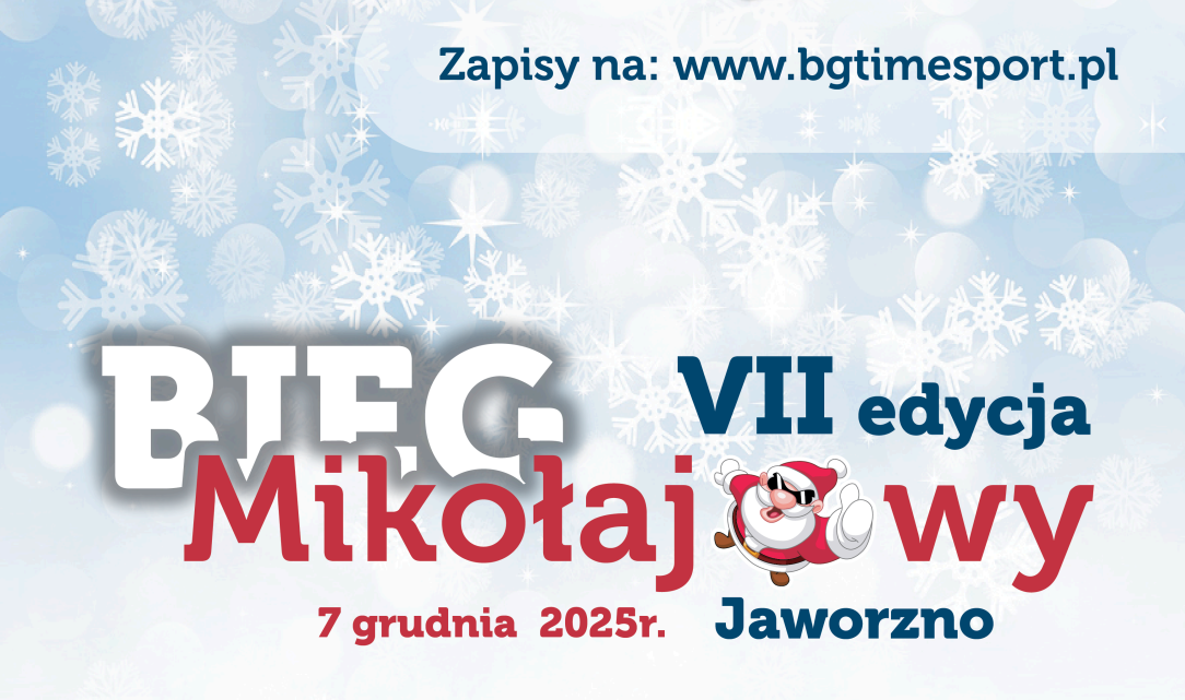 Zaproszenie na Bieg Mikołajkowy 2025 – VII edycja w Jaworznie