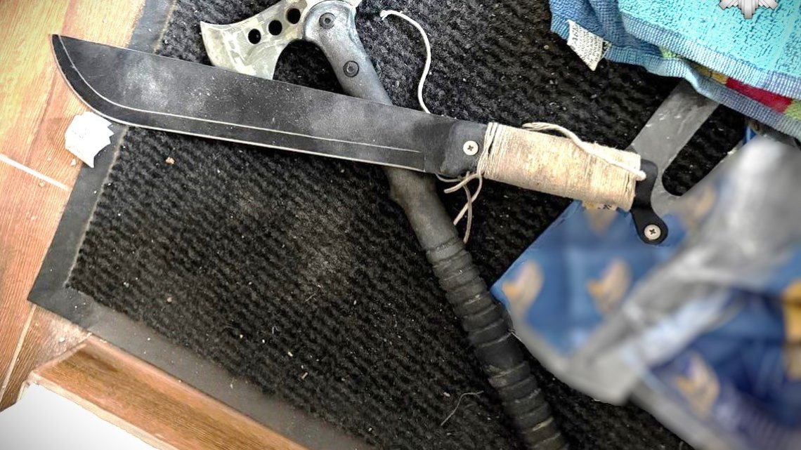 Będzin: 40-latek strzelał z wiatrówki do gołębi. Podczas interwencji wybiegł do policjantów z maczetą!